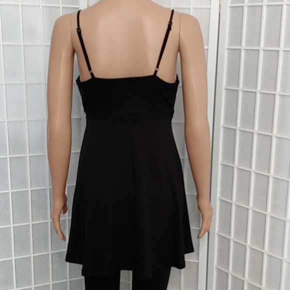 SO Tie-Knot Mini Skater Dress – Black – XS – Adjustable Straps – NWT - Picture 7 of 11